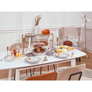 Beliani Champagnerflöten im 4er Set aus Glas Retro TOPAZ  