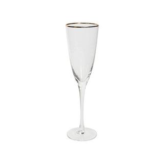 Beliani Champagnerflöten im 4er Set aus Glas Retro TOPAZ  