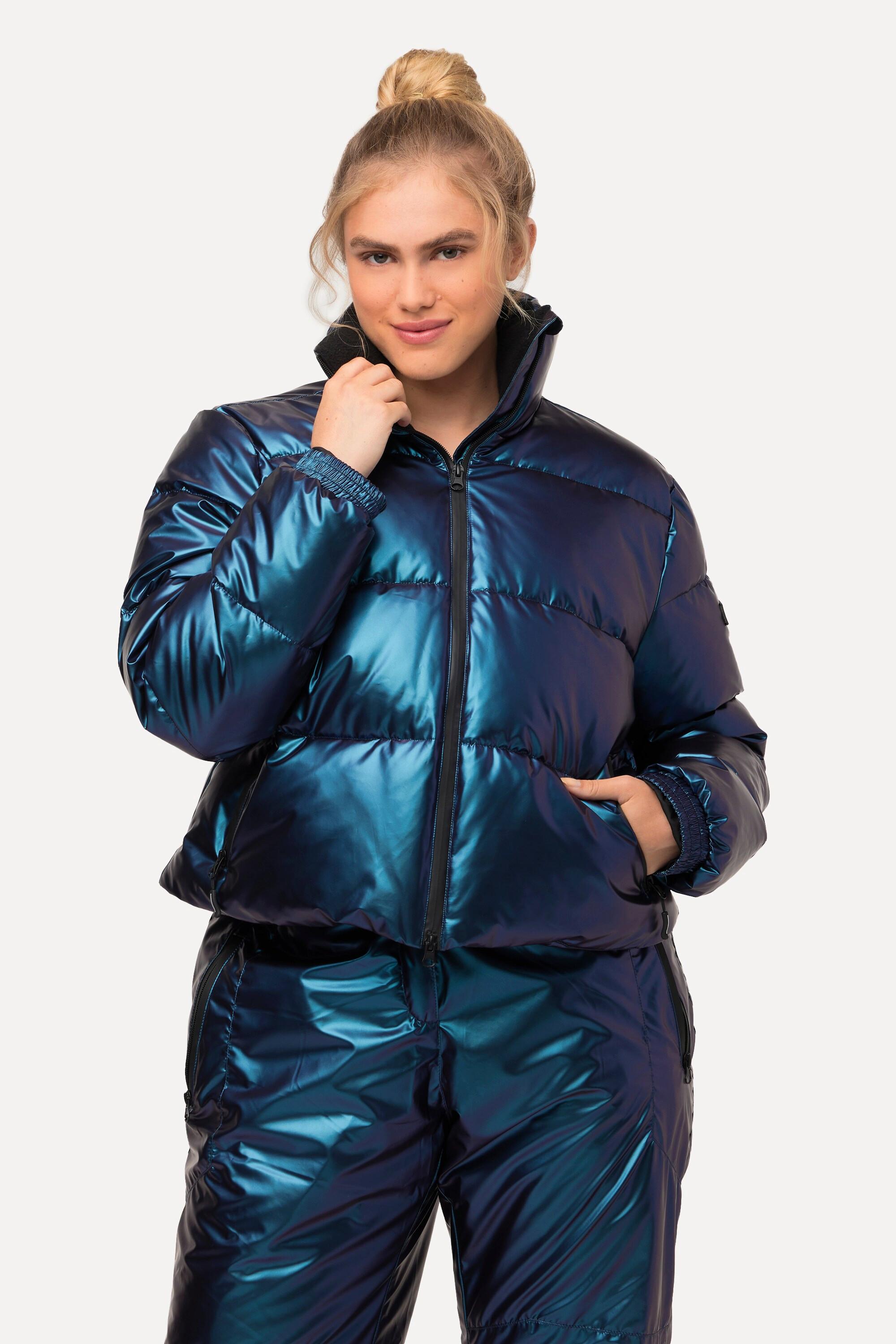 Ulla Popken  Performance-Jacke, Verlängerung, 2-Wege-Zipper, Stehkragen 