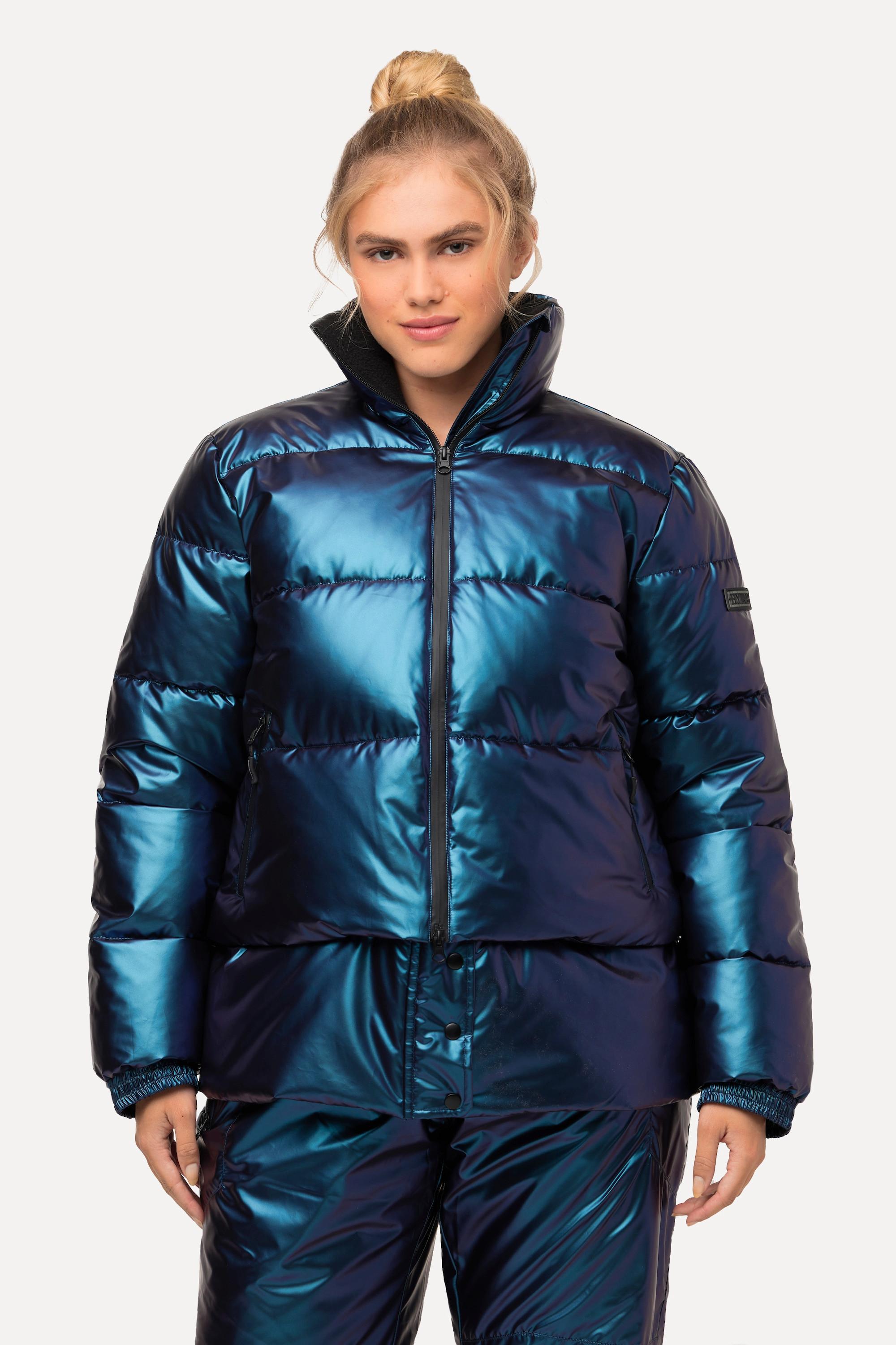 Ulla Popken  Performance-Jacke, Verlängerung, 2-Wege-Zipper, Stehkragen 