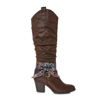 Stiefel mit Bandana-Besatz