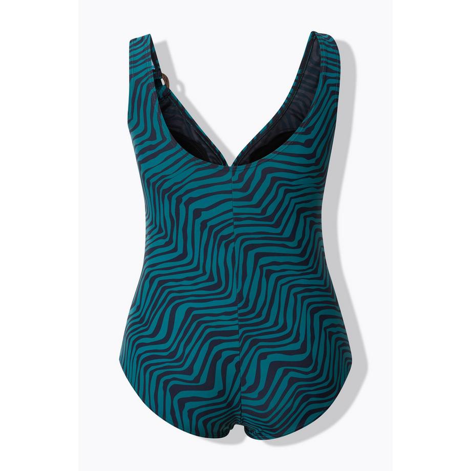 Ulla Popken Costume da bagno Fantasia a Spina di Pesce Anello Decorativo Coppe Morbide  