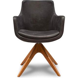 mutoni Armlehnstuhl Annabel Africa Superblack Sternfuss Holz  