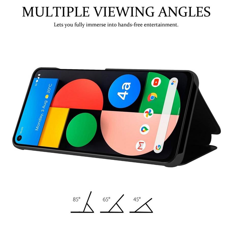 Cadorabo  Hülle für Google PIXEL 4A Spiegel Standfunktion 360 Grad Schutz 