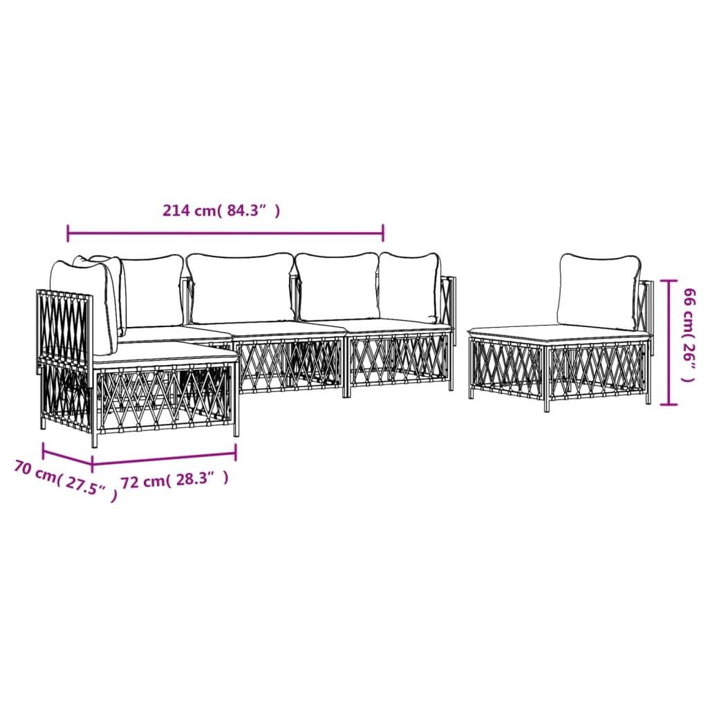 VidaXL Garten lounge set stahl  