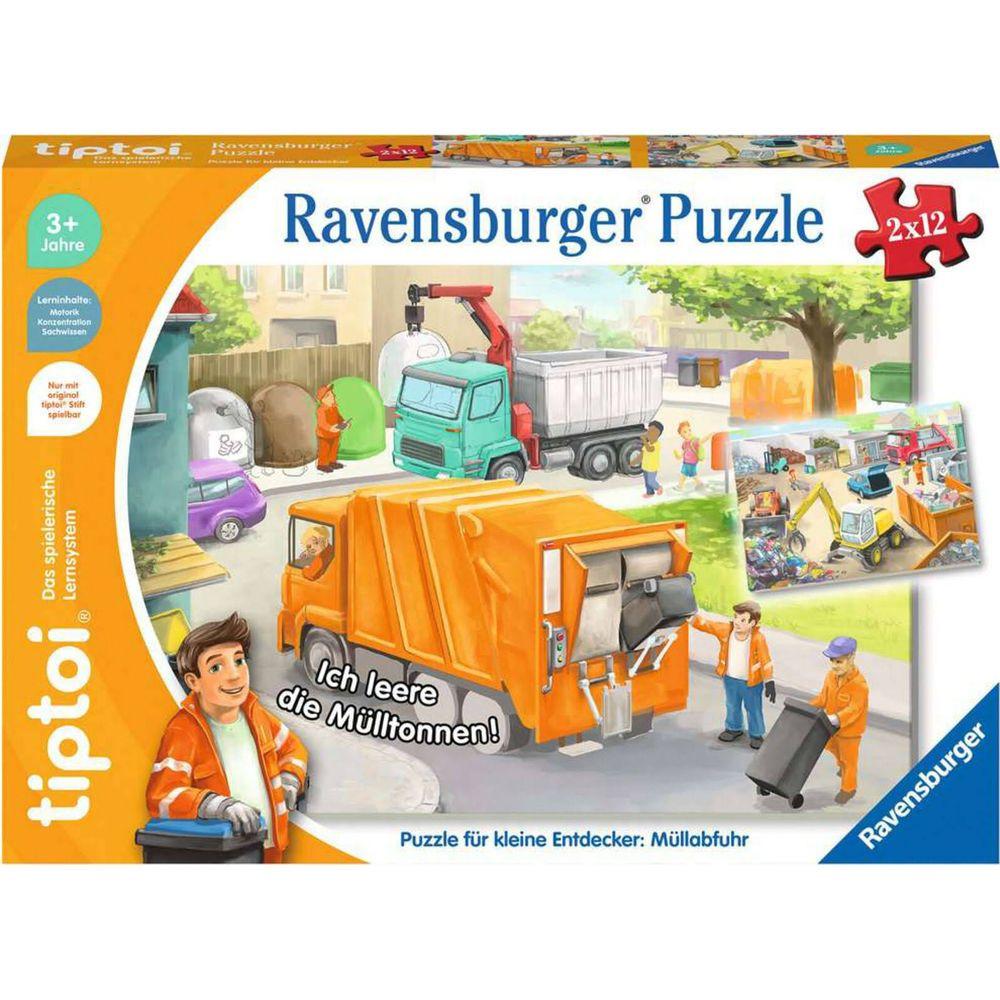 Ravensburger  tiptoi Puzzle für kleine Entdecker: Müllabfuhr (2x12) 