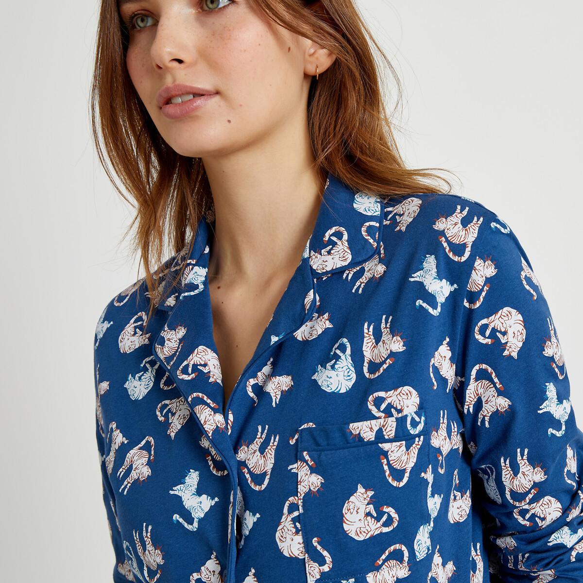 La Redoute Collections  Pyjama mit Katzenmotiven 