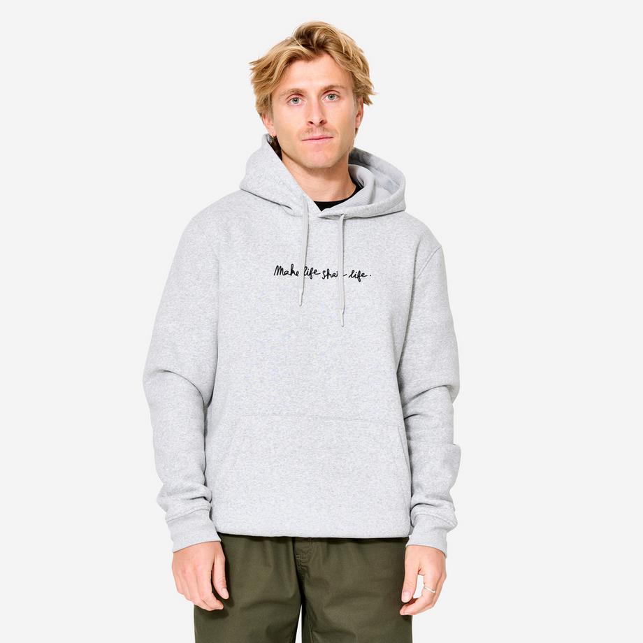 DECATHLON  Skateboard-Sweatshirt  HD500 grau meliert Zusammenarbeit Make Life Skate Life 