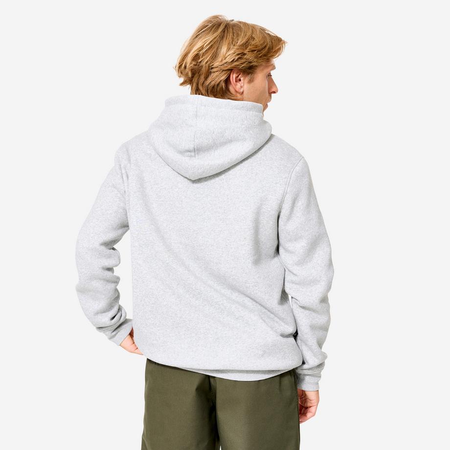 DECATHLON  Skateboard-Sweatshirt  HD500 grau meliert Zusammenarbeit Make Life Skate Life 