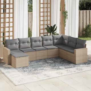 VidaXL set divano da giardino Polirattan  