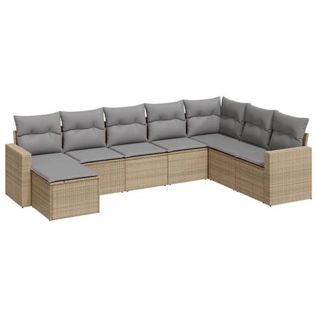 VidaXL set divano da giardino Polirattan  