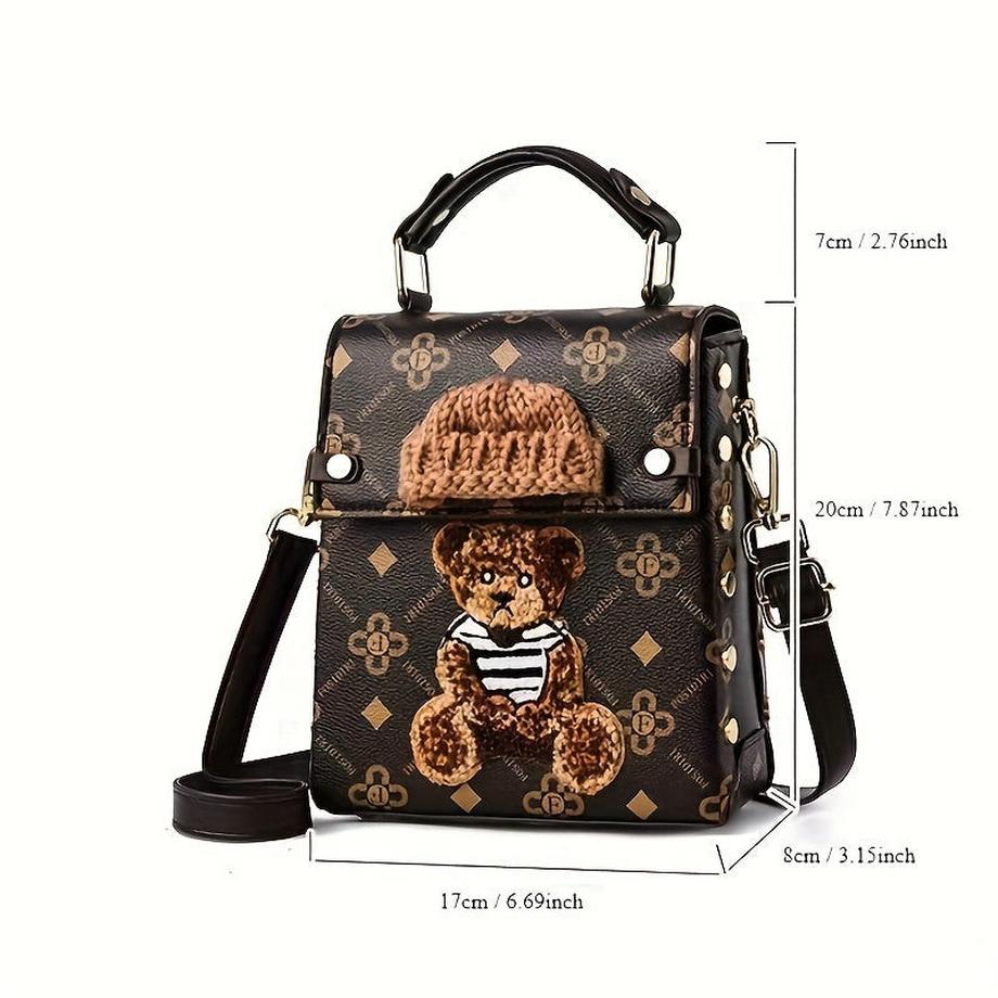 Only-bags.store Mini Zaino Portafoglio Design Orsetto Carino  