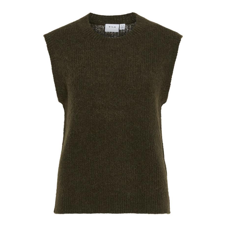 Pull col rond sans manches