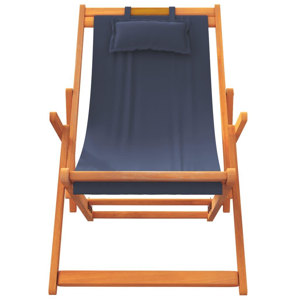 VidaXL Chaise de plage pliable tissu  