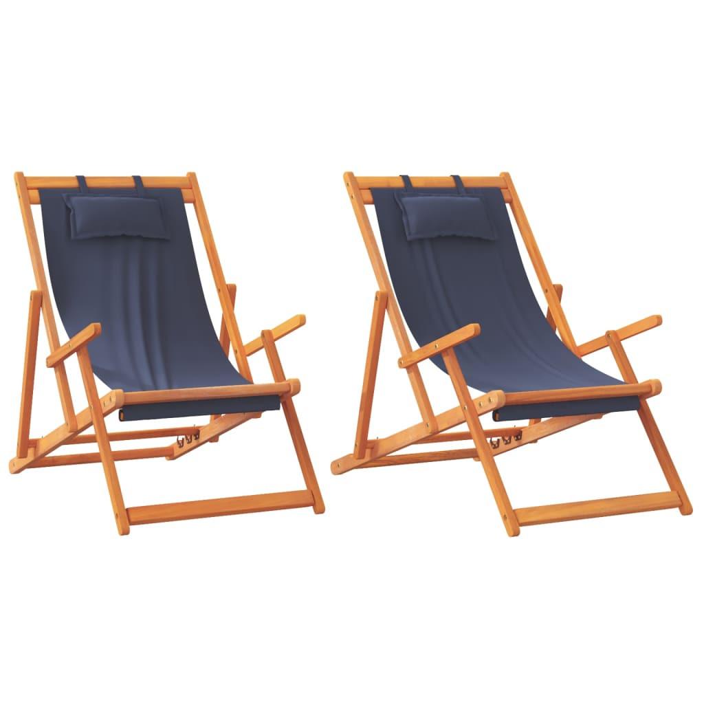 VidaXL Chaise de plage pliable tissu  