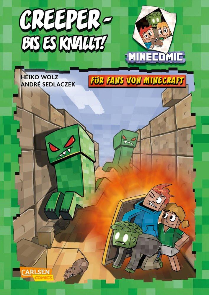 Minecraft: Creeper - bis es knallt! Wolz, Heiko; Sedlaczek, André (Illustrationen) Couverture rigide 