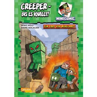 Minecraft: Creeper - bis es knallt! Wolz, Heiko; Sedlaczek, André (Illustrationen) Couverture rigide 