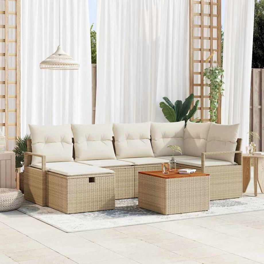 VidaXL Set di Mobili da Giardino Polyrattan  