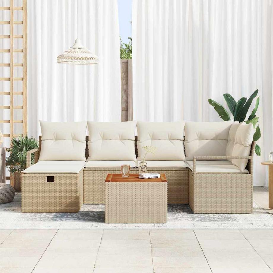 VidaXL Set di Mobili da Giardino Polyrattan  