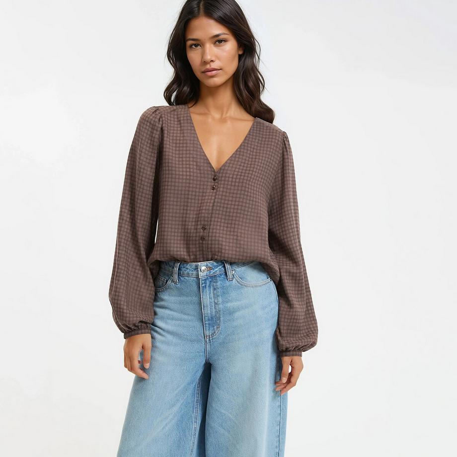 La Redoute Collections V-Ausschnitt Bluse  