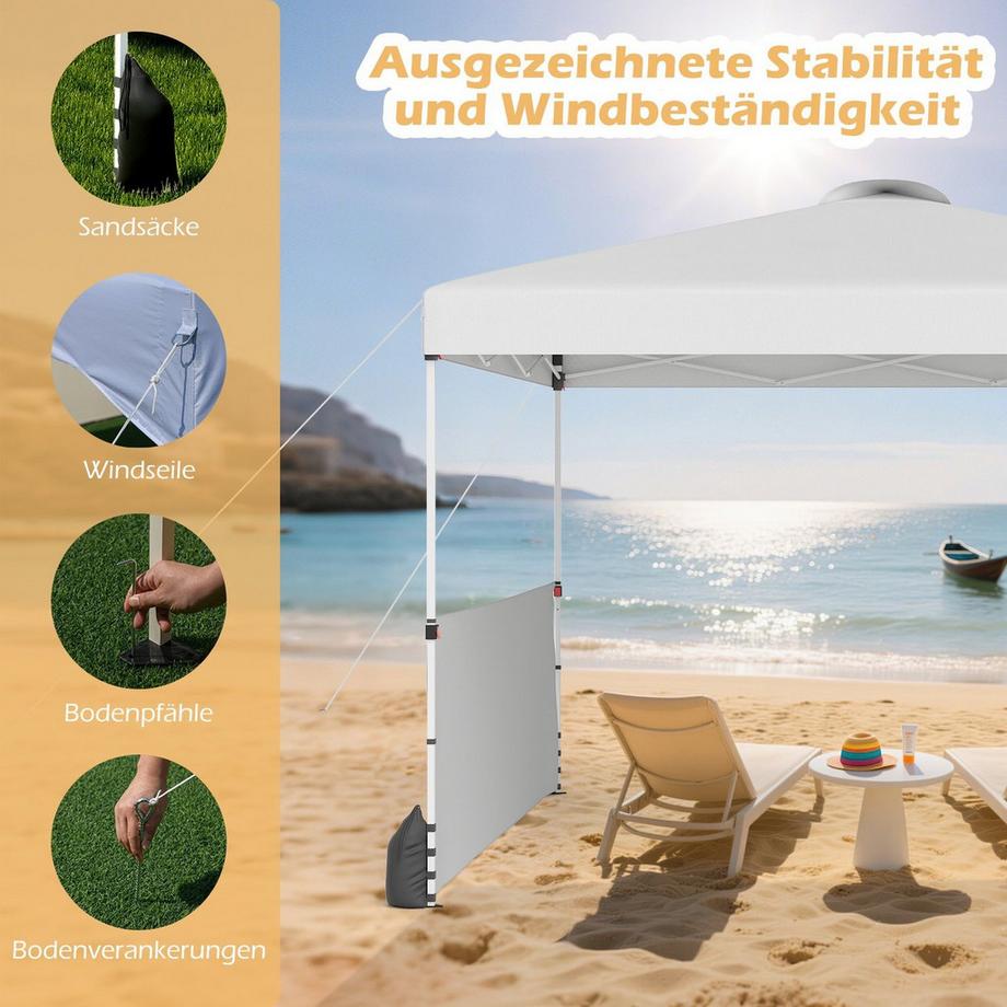 Northix Gazebo escamotable avec côtés et sac  