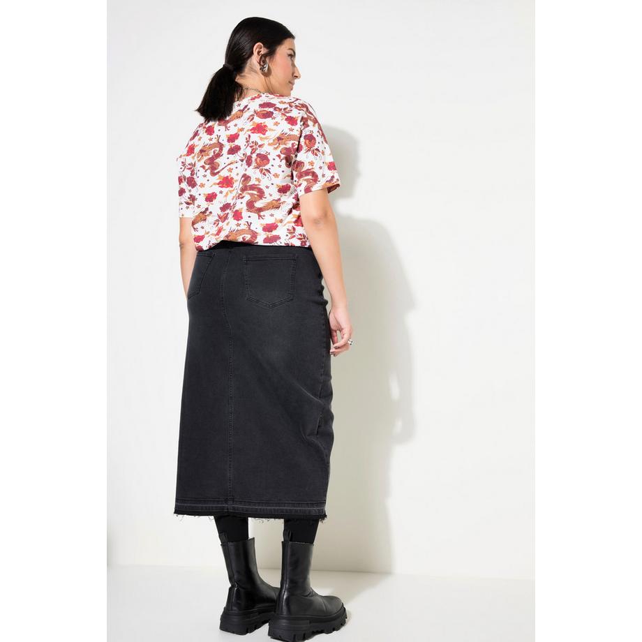 Studio Untold Gonna di jeans A-Line 5 tasche con spacco sul davanti  