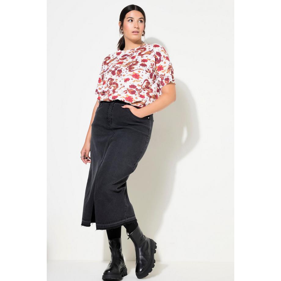 Studio Untold Gonna di jeans A-Line 5 tasche con spacco sul davanti  