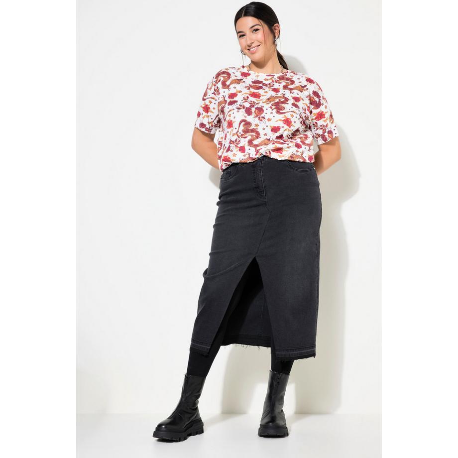 Studio Untold Gonna di jeans A-Line 5 tasche con spacco sul davanti  