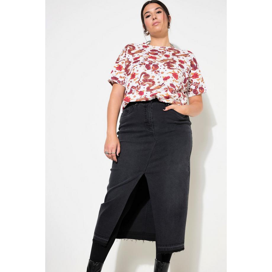 Studio Untold Gonna di jeans A-Line 5 tasche con spacco sul davanti  