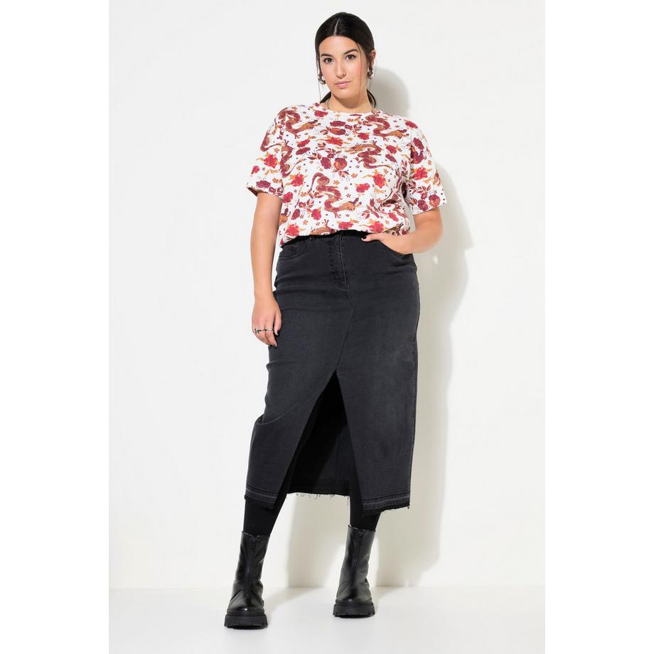 Studio Untold Gonna di jeans A-Line 5 tasche con spacco sul davanti  