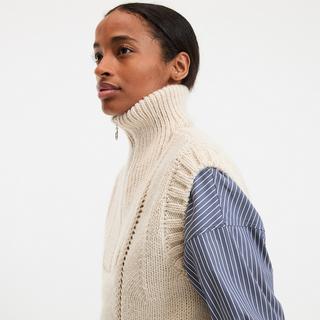 La Redoute Collections Ärmelloser Pullover mit Trucker Kragen  