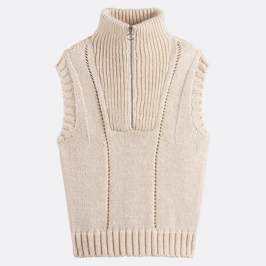 La Redoute Collections Ärmelloser Pullover mit Trucker-Kragen  