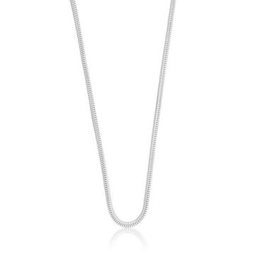 Collier serpent or blanc 750, 2.4mm, 45cm