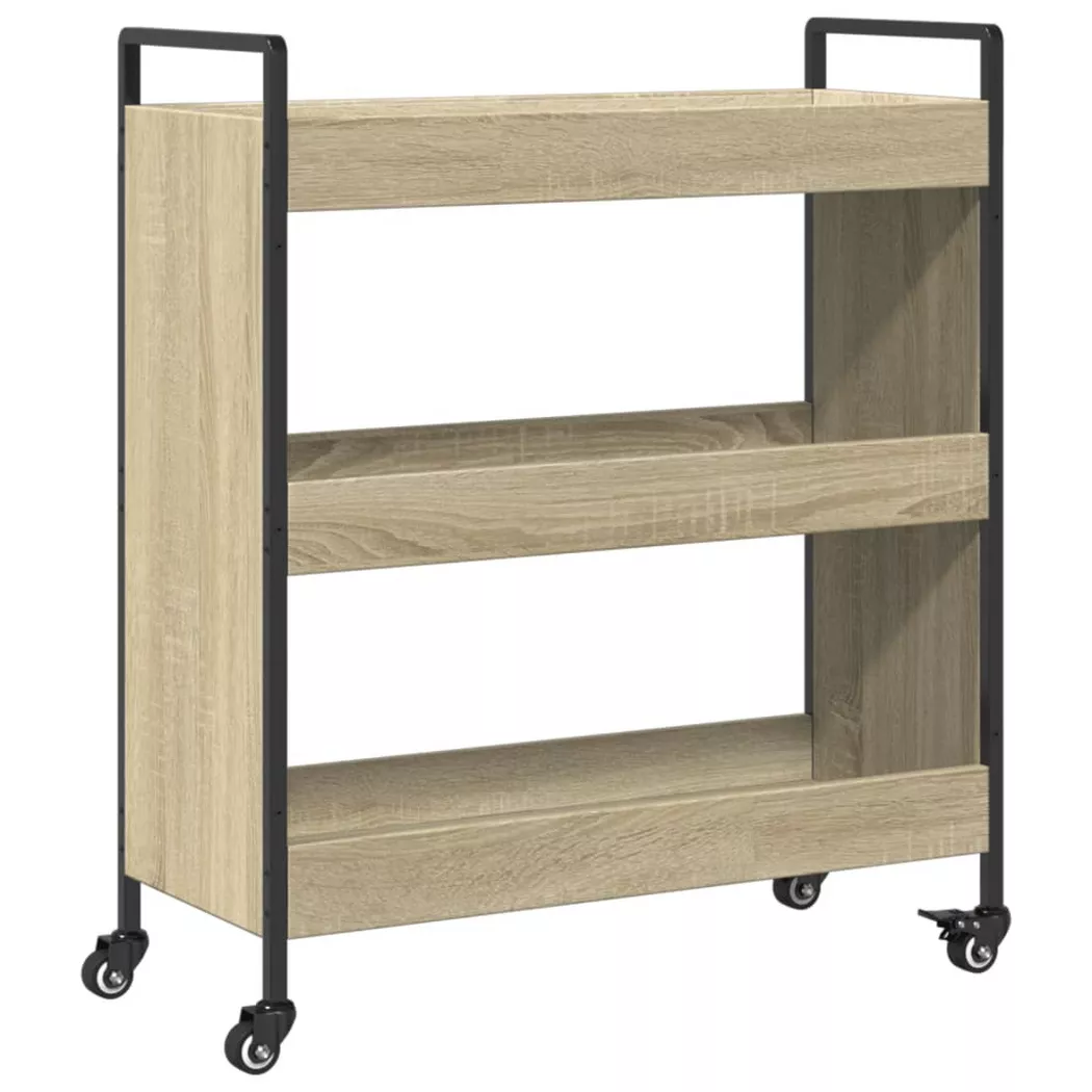 VidaXL - Chariot de cuisine bois d'ingénierie, One Size, Marron