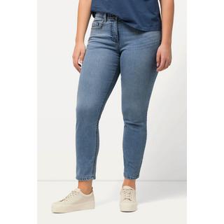 Ulla Popken  Jean Sarah avec pierres fantaisie, jambe étroite et taille stretch confortable 