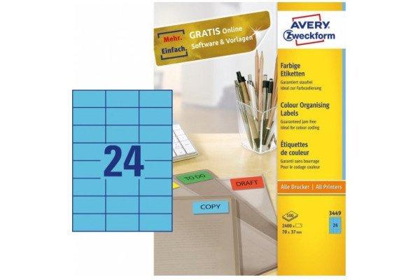 Avery Zweckform Etiquettes Avery Zweckform /3450 70x37 mm oval. Quantité :2400  