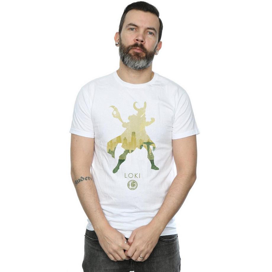MARVEL Loki Silhouette T-Shirt Maniche Corte  