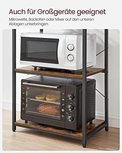 Pricenet 6-stufiges Küchenregal mit verstellbaren Einlegeböden und S-Haken  