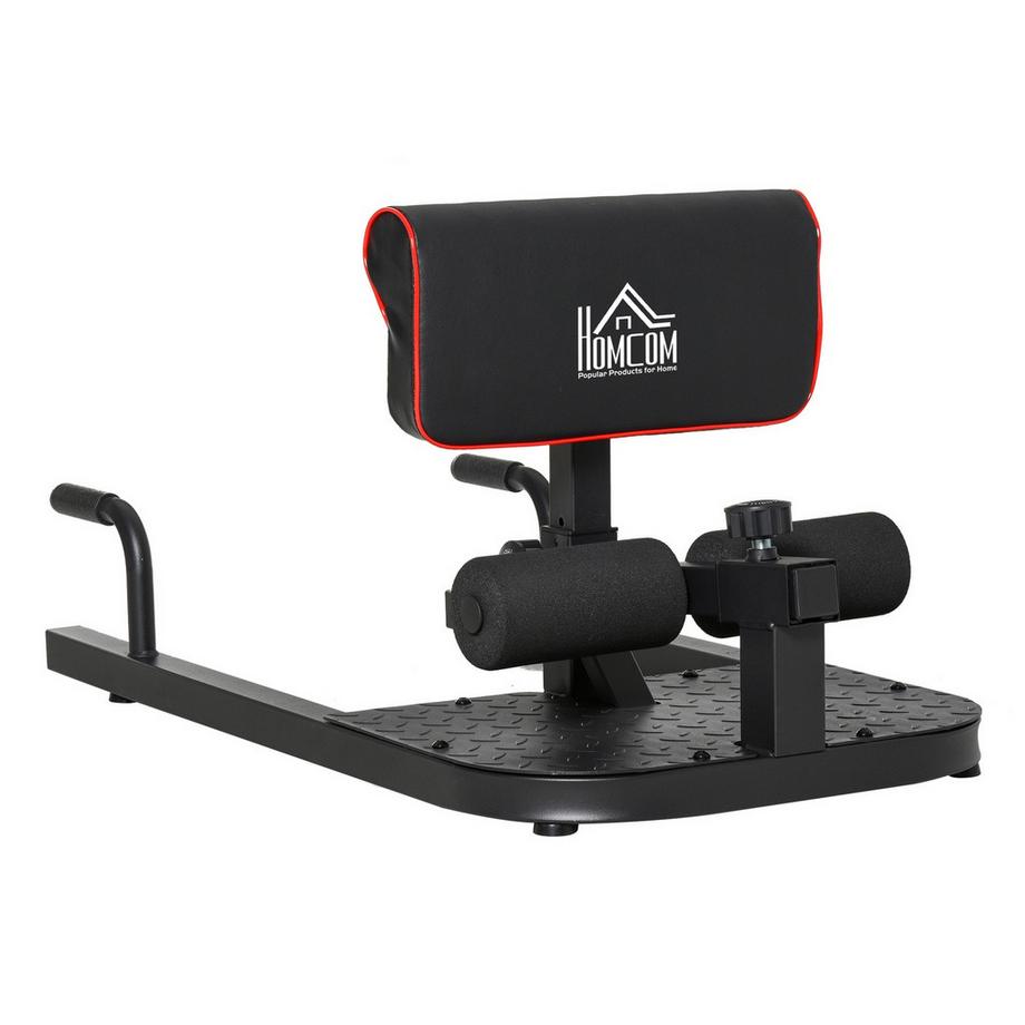 Sissy Squat Trainer Per Squat Per Gambe E Addominali 3In1 Regolabile Fino A 120 Kg Acciaio Nero 50X97X44,5-56,5 Cm