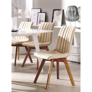 Beliani Esszimmerstuhl 2er Set aus Stoff Retro CALGARY  