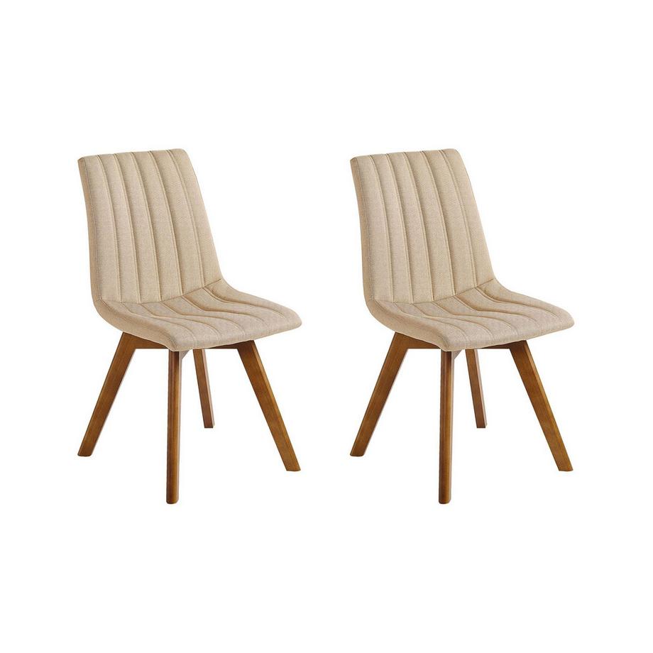 Lot de 2 chaises de salle à manger en Tissu  CALGARY