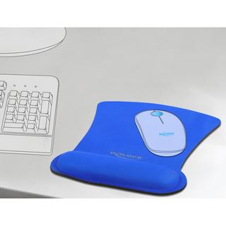 DeLock  MOUSE PAD ERGONOMICO CON POGGIAPOLSI BLU 255 X 207 MM 