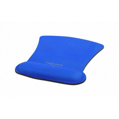 DeLock  MOUSE PAD ERGONOMICO CON POGGIAPOLSI BLU 255 X 207 MM 