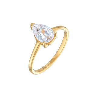 Elli  Bague Femmes Bague De Fiançailles Solitaire Goutte Avec Zirconia 