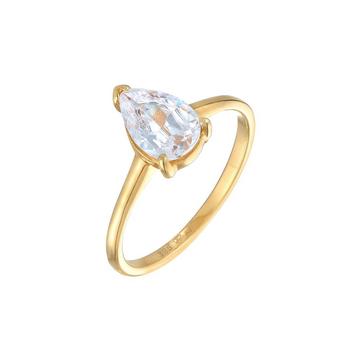 Bague Femmes Bague De Fiançailles Solitaire Goutte Avec Zirconia