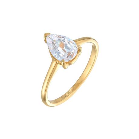 Elli  Bague Femmes Bague De Fiançailles Solitaire Goutte Avec Zirconia 