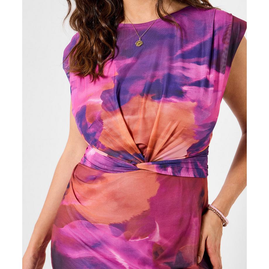 Joe Browns Kleid aus Netzstoff mit Muster und geknoteter Taille  