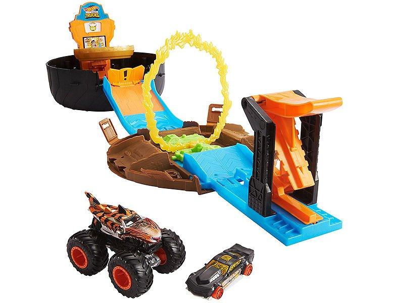 Hot Wheels  Monster Trucks Stunt-Reifen Spielset (1:64) 