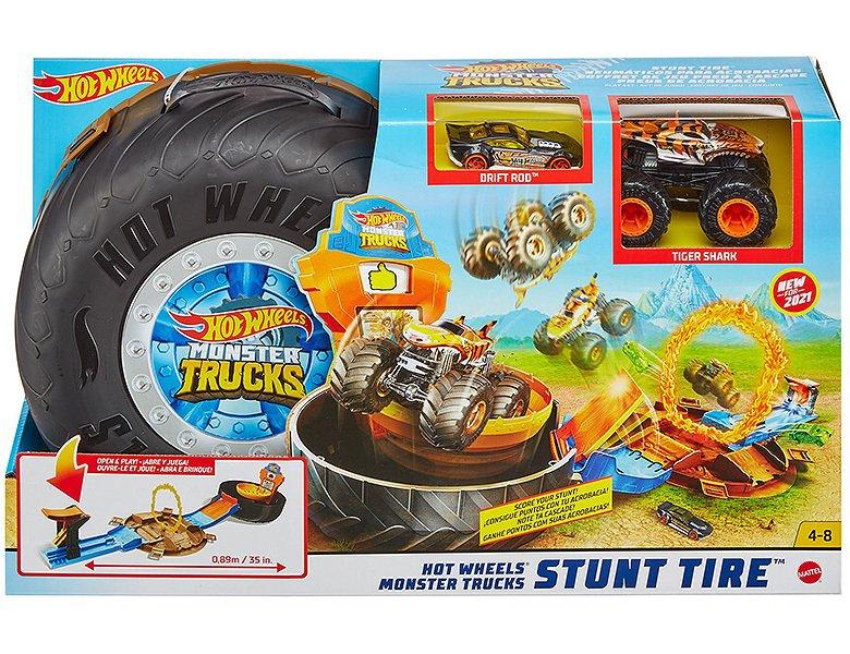 Hot Wheels  Monster Trucks Stunt-Reifen Spielset (1:64) 