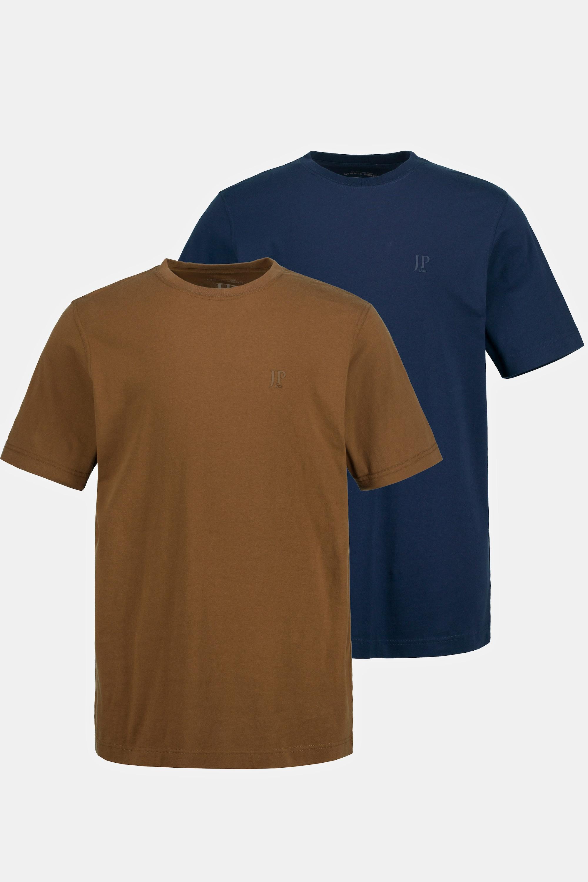 JP1880  T-shirt basic in confezione doppia con scollo a girocollo, disponibili fino alla tg. 8XL 